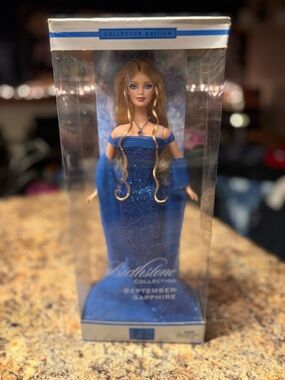 Barbie Collector Edition Blue Glitter Evening Gown